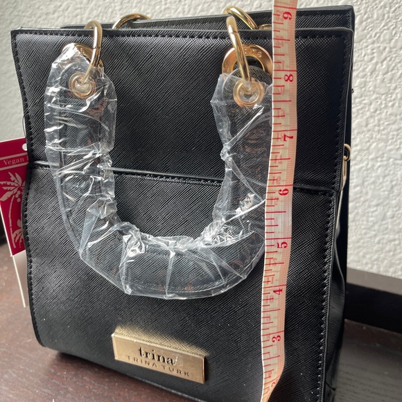 Trina Turk Black Mini Bag with Gold Accents - Picture 5 of 6